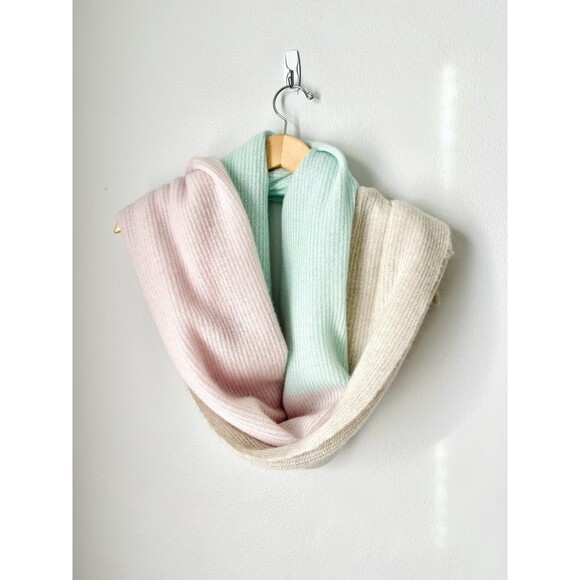 Autumn Cashmere Women's Color Block Pastel Oversized Scarf Wrap Sz 84 X 24'' Lux - Picture 4 of 12